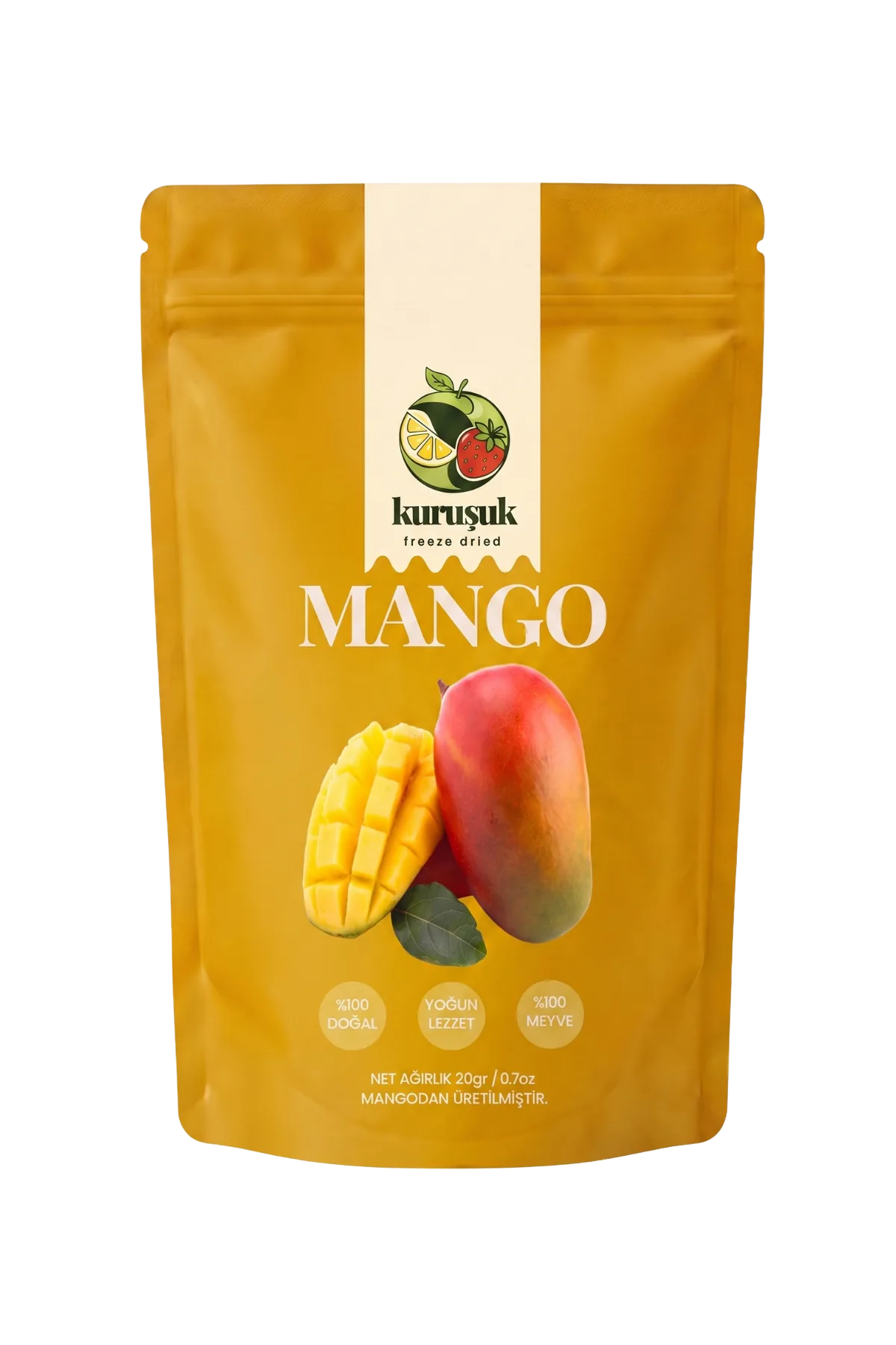 Kuruşuk Mango dondurularak kurutulmuş meyve paketi